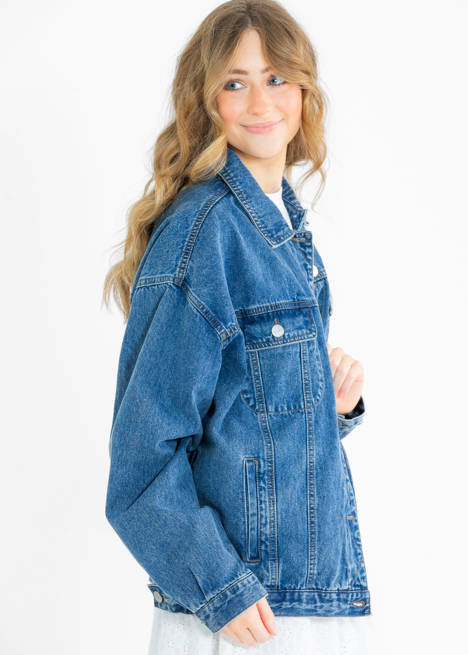 Dark Wash Denim Jacket FF Tops