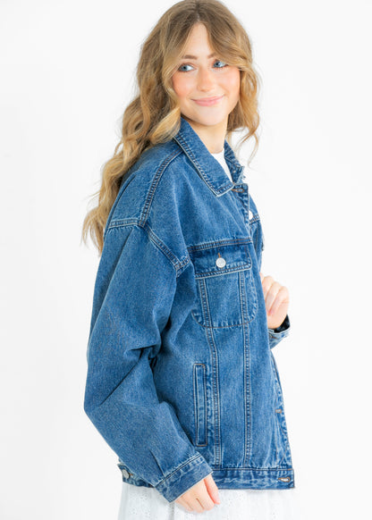 Dark Wash Denim Jacket FF Tops