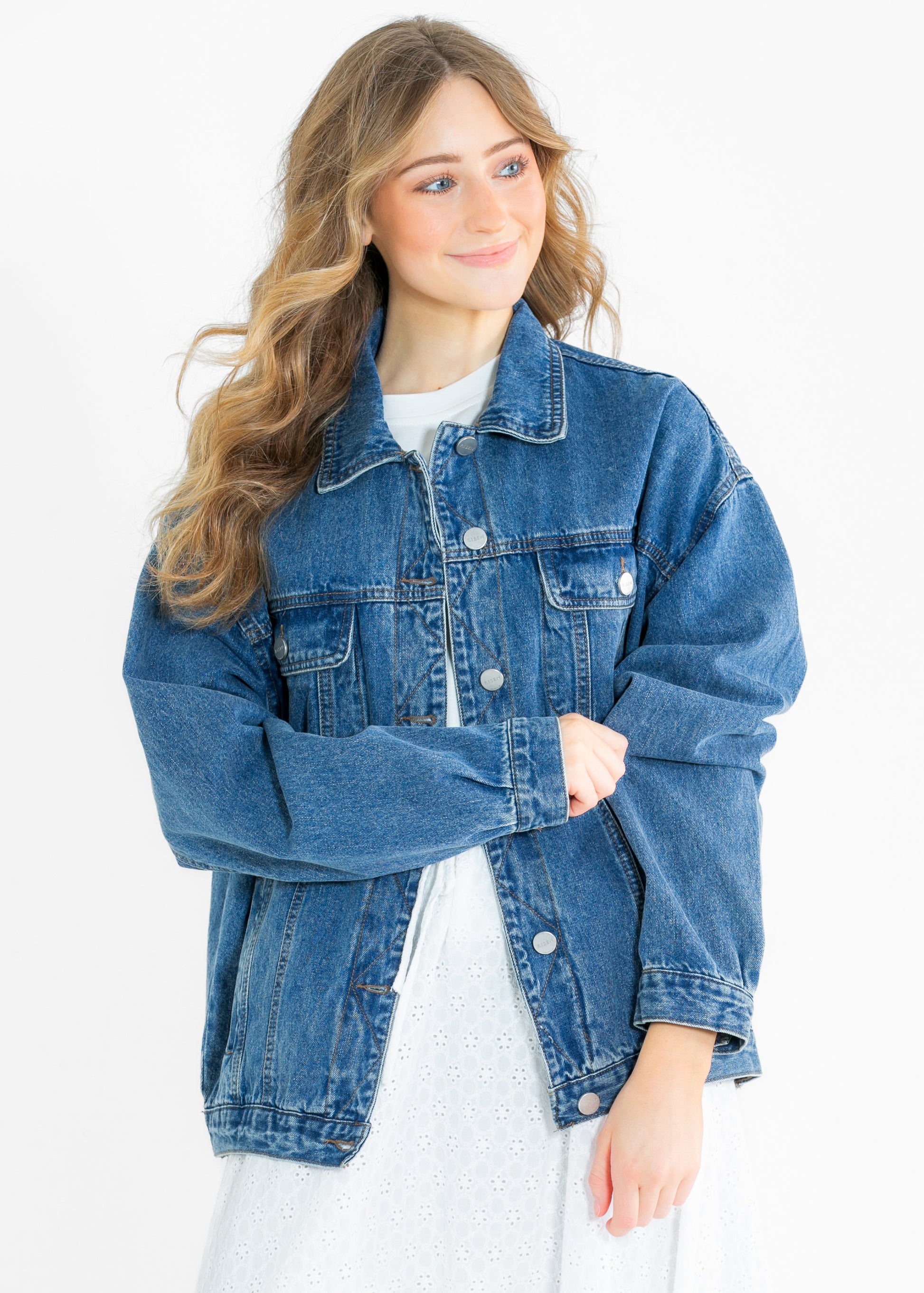 Dark Wash Denim Jacket FF Tops