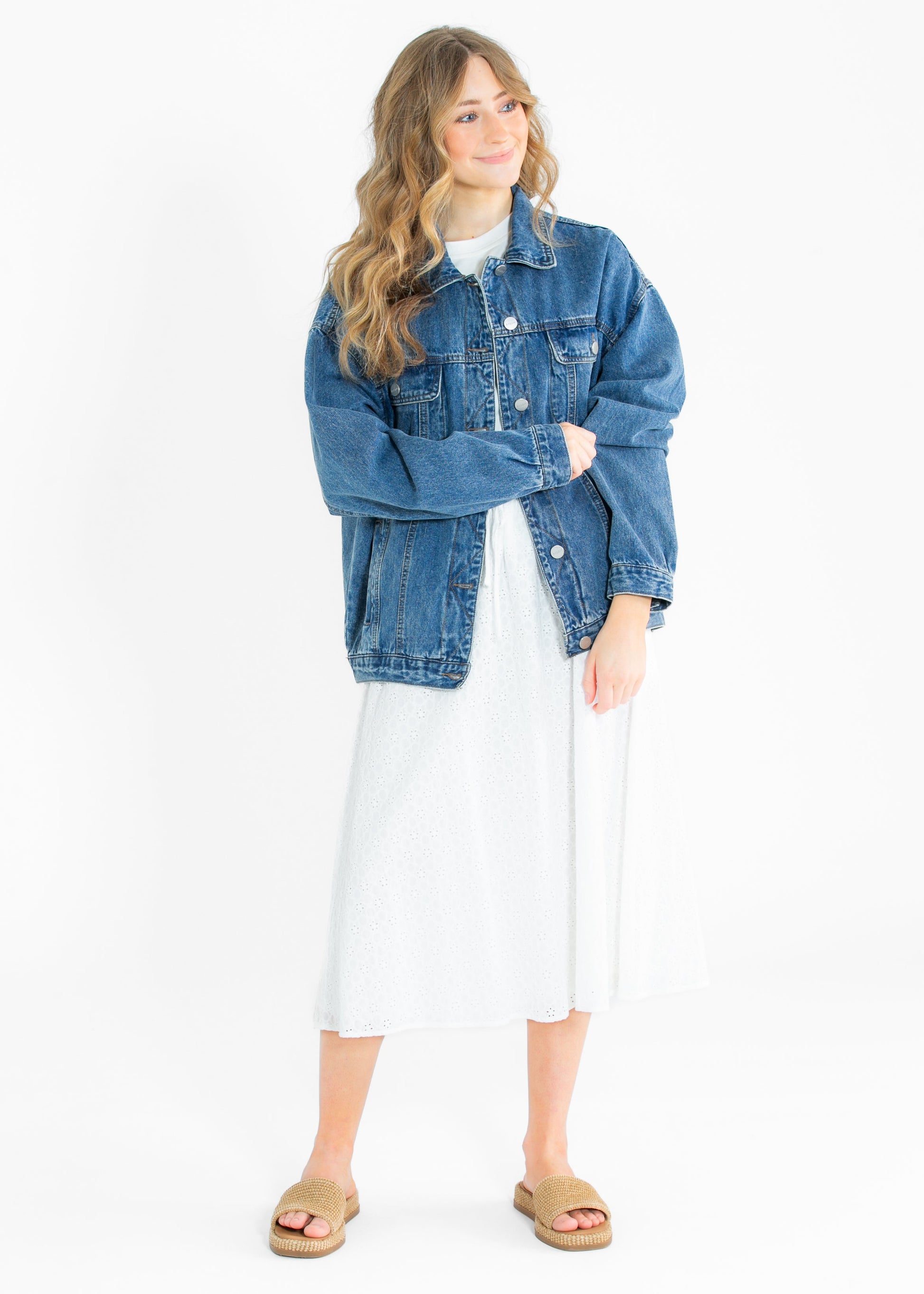 Dark Wash Denim Jacket FF Tops