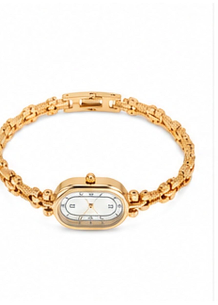 Delicate Gold Link Bracelet Watch Accessory