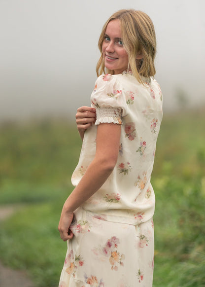 Dempsey Puff Short Sleeve Top FF Tops