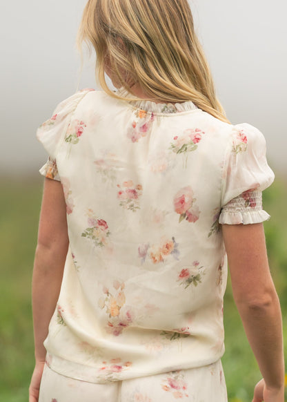 Dempsey Puff Short Sleeve Top FF Tops