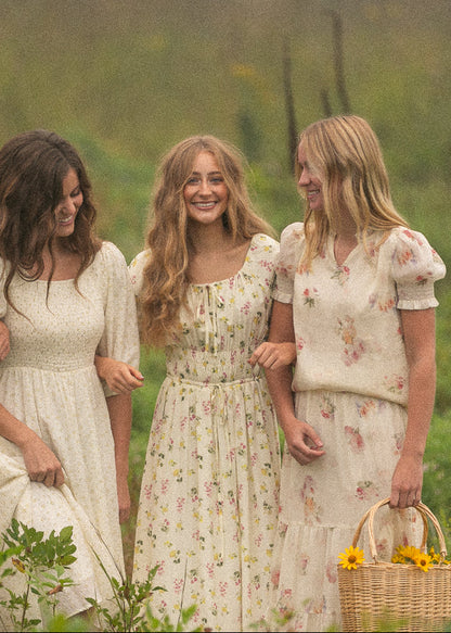 Dempsey Puff Short Sleeve Top FF Tops