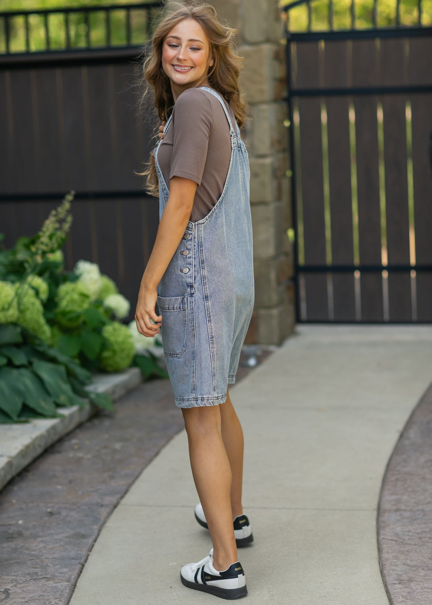Denim Overall Midi Dress FF Dresses