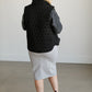 Diamond Quilted Zip-up Vest FF Tops