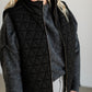 Diamond Quilted Zip-up Vest FF Tops