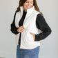 Diamond Quilted Zip-up Vest FF Tops