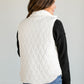 Diamond Quilted Zip-up Vest FF Tops