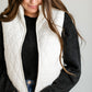 Diamond Quilted Zip-up Vest FF Tops