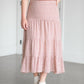 Ditsy Floral Side-Zip Tiered Midi Skirt Skirts