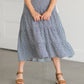 Ditsy Floral Side-Zip Tiered Midi Skirt Skirts