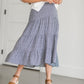 Ditsy Floral Side-Zip Tiered Midi Skirt Skirts