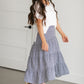 Ditsy Floral Side-Zip Tiered Midi Skirt Skirts