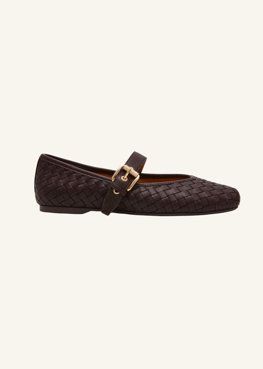 Dolce Vita® Mulaney Brown Woven Mary Jane Flats Shoes