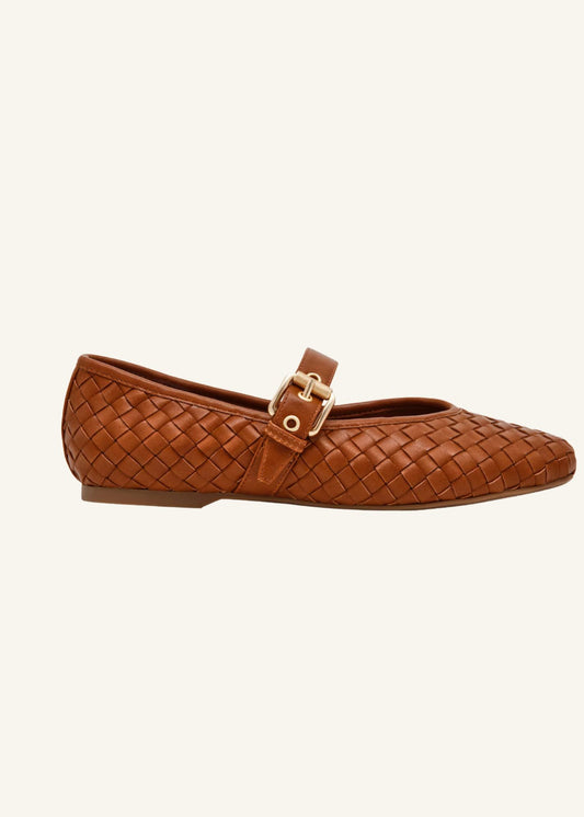 Dolce Vita® Mulaney Chestnut Woven Mary Jane Flats Shoes 6
