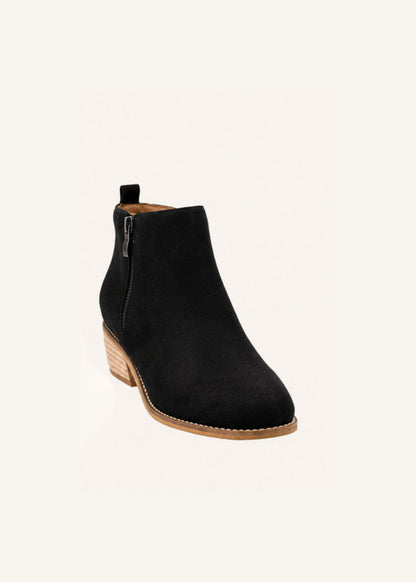 Don't be a Stranger Black Ankle Boots Shoes
