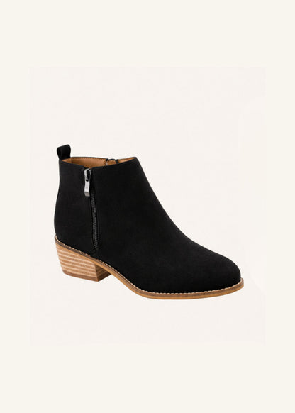 Don't be a Stranger Black Ankle Boots Shoes