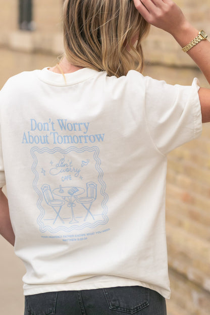 Don't Worry Cafe Graphic T-shirt FF Tops