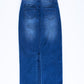 Donna Medium Wash Long Denim Skirt IC Skirts