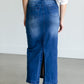 Donna Medium Wash Long Denim Skirt IC Skirts