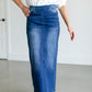 Donna Medium Wash Long Denim Skirt IC Skirts