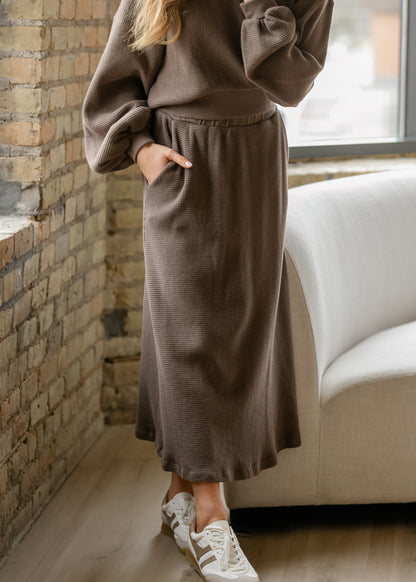 DOORBUSTER - Lynette Waffle Thermal V-Neck Set - FINAL SALE IC Tops