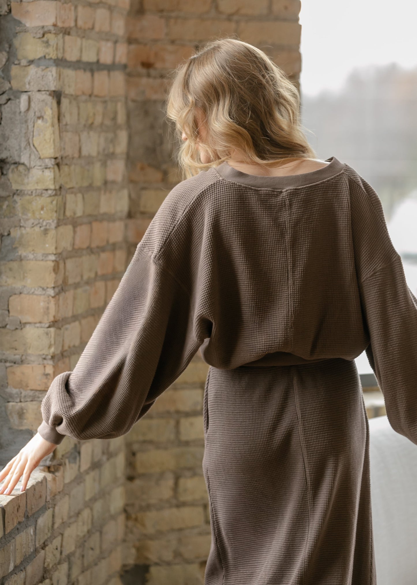 DOORBUSTER - Lynette Waffle Thermal V-Neck Set - FINAL SALE IC Tops