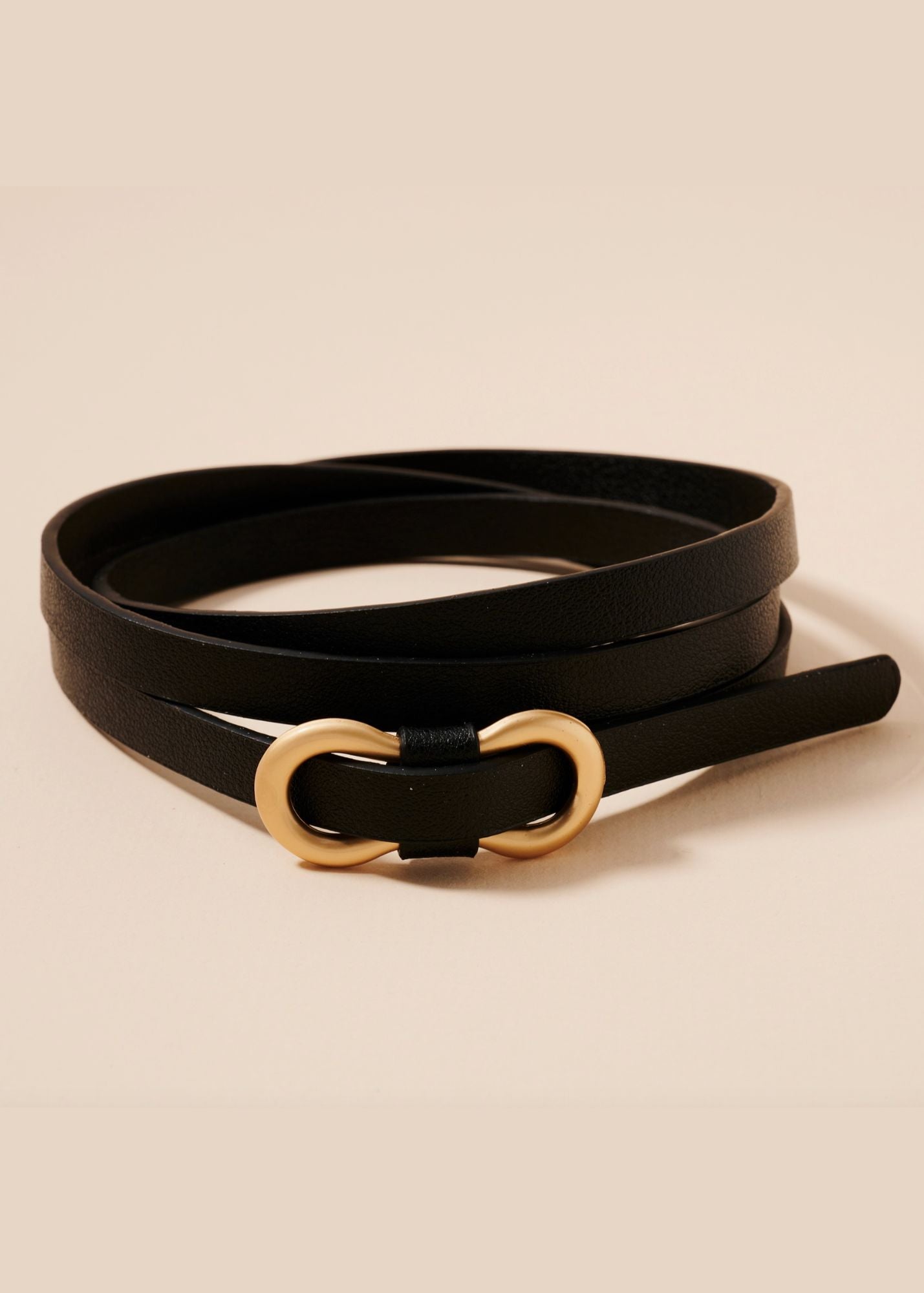 Double Circle Vegan Leather Belt Accessories