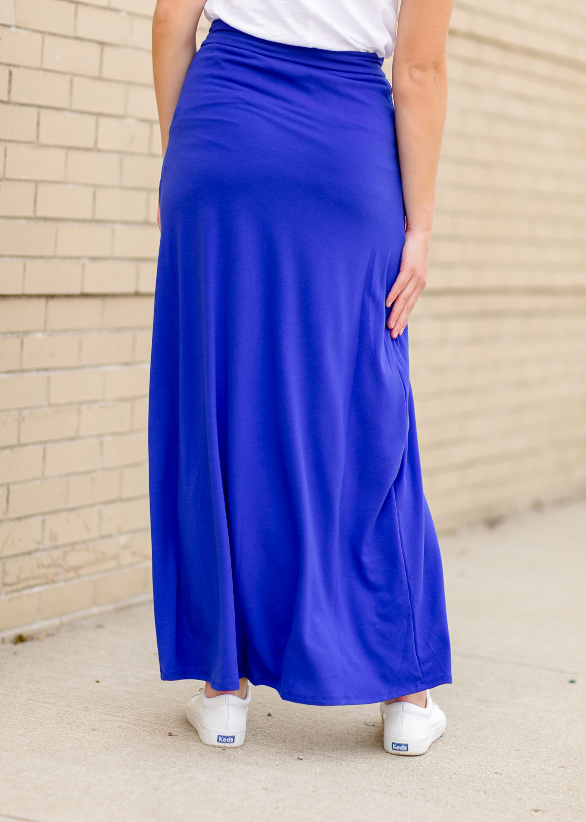 Drawstring A-line Maxi Skirt Skirts