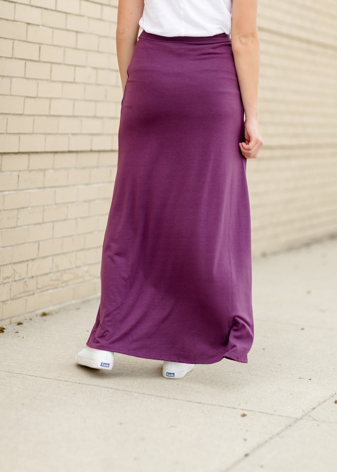 Drawstring A-line Maxi Skirt Skirts