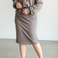 Drawstring Knit Midi Skirt FF Skirts