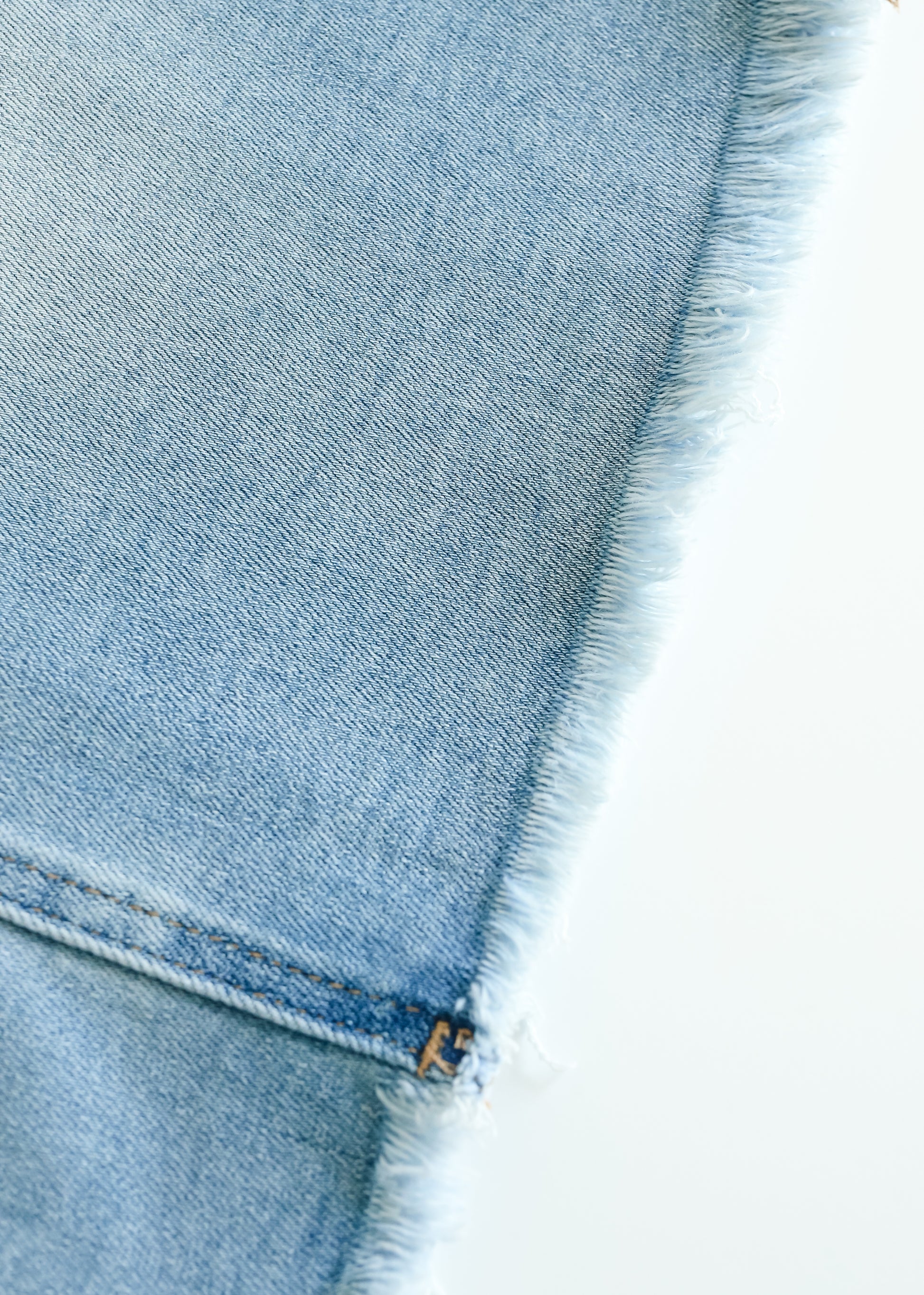 Drew Raw Hem Midi Denim Skirt IC Skirts