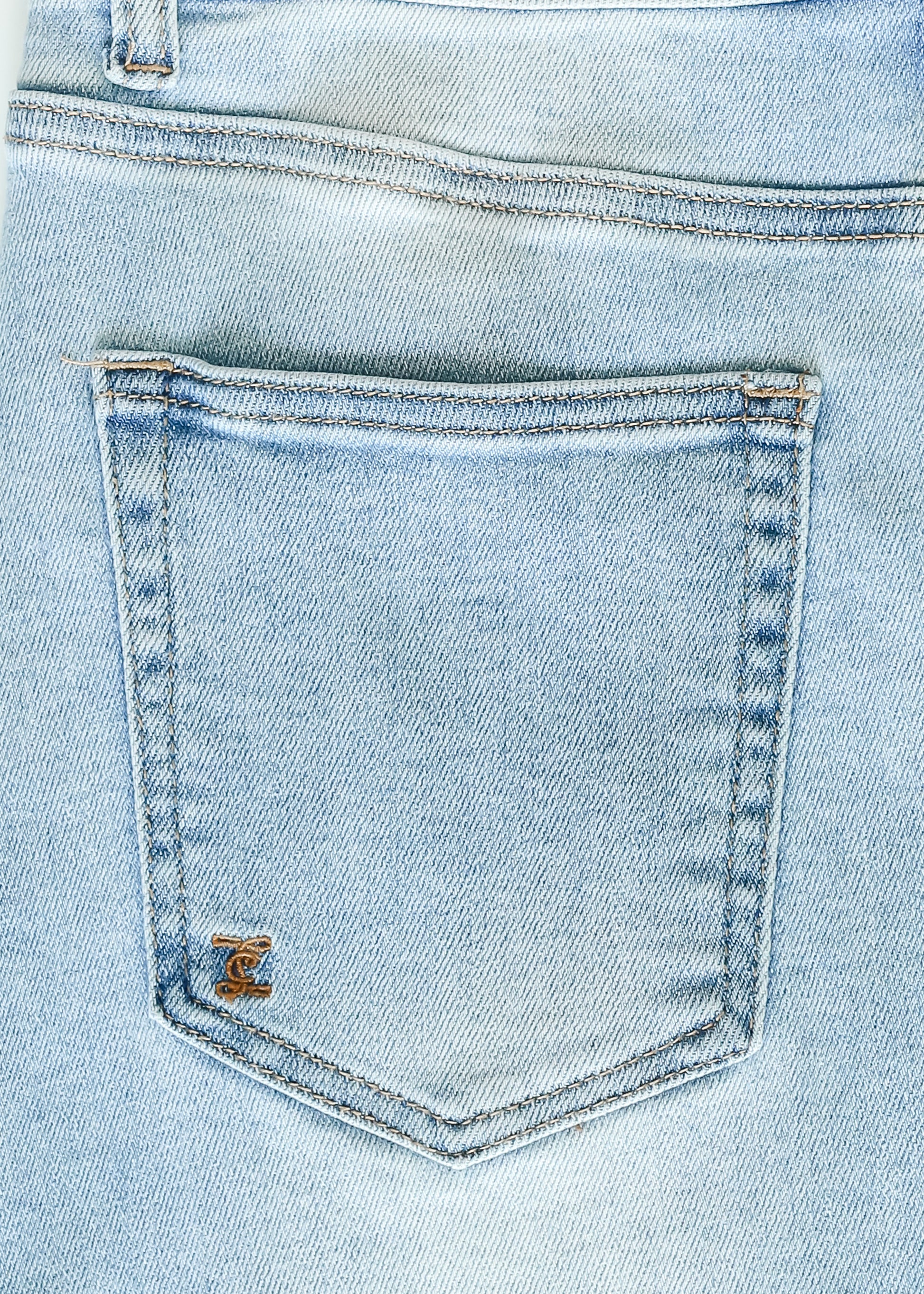 Drew Raw Hem Midi Denim Skirt IC Skirts