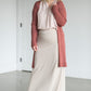 Duster Single Button Ribbed Cardigan Tops Terracotta / S