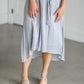 Dusty Blue High Low Midi Dress Dresses