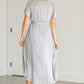 Dusty Blue High Low Midi Dress Dresses