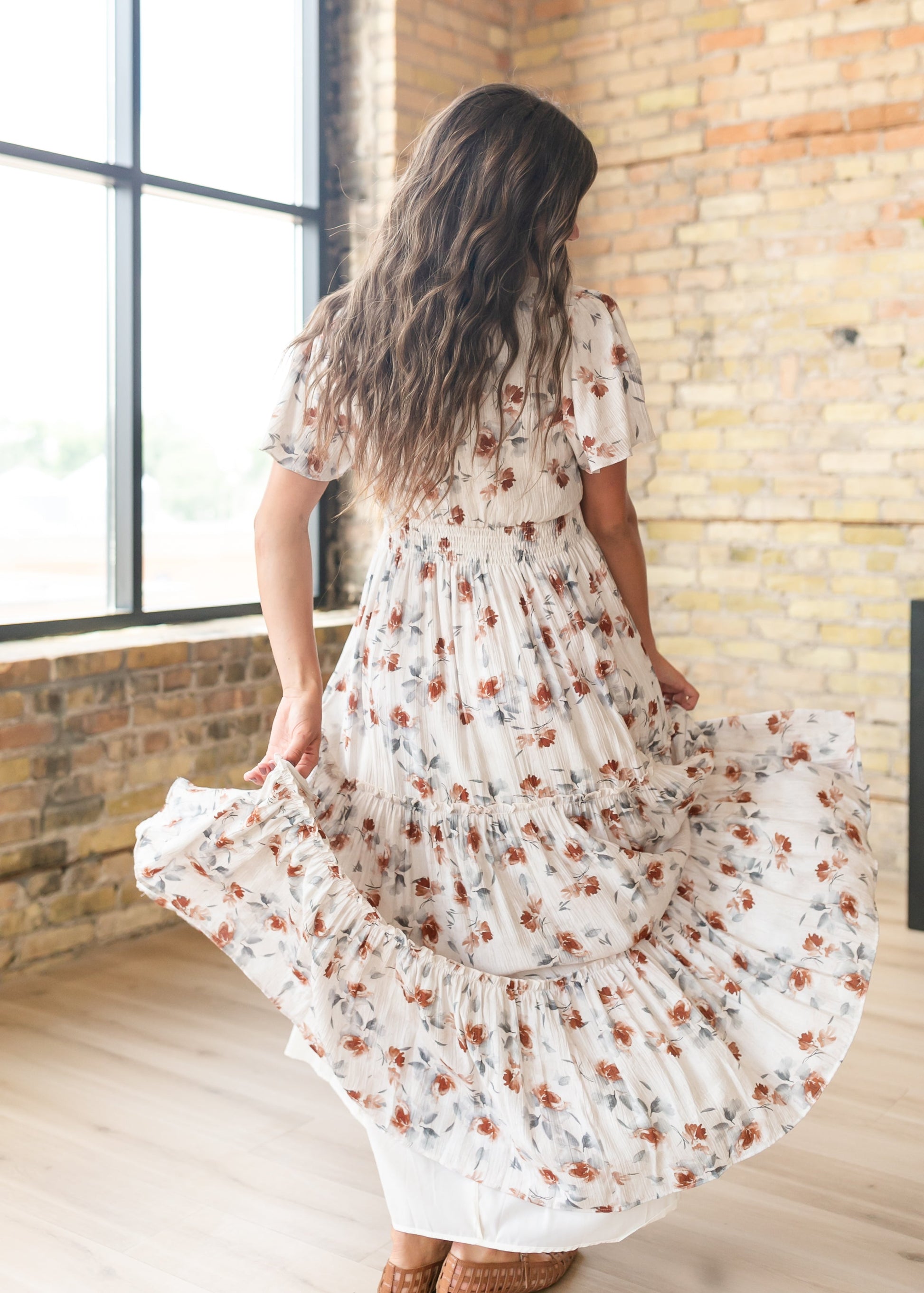 Eden Copper Blossom Dress FF Dresses