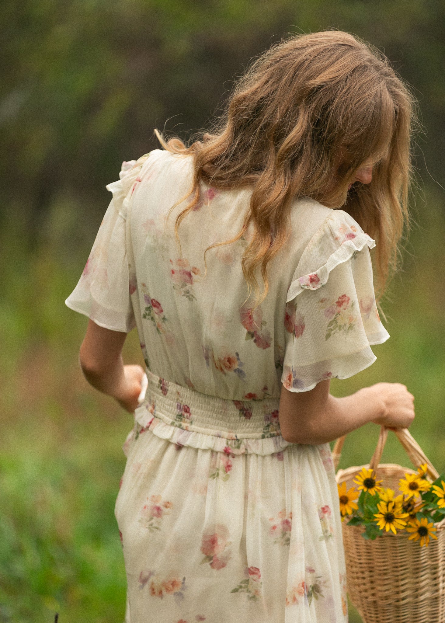 Eden Cream Floral Maxi Dress – Inherit Co