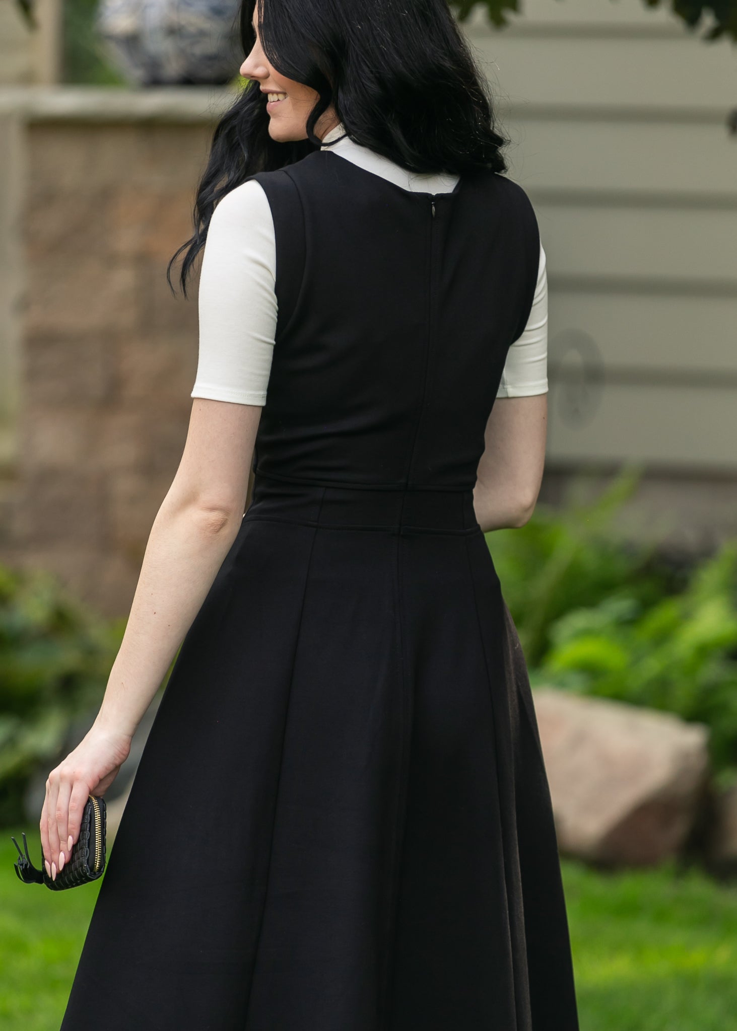 elan Camilla Black Midi Dress FF Dresses