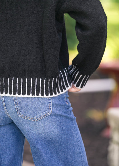 elan Stich Detail Turtleneck Sweater FF Tops