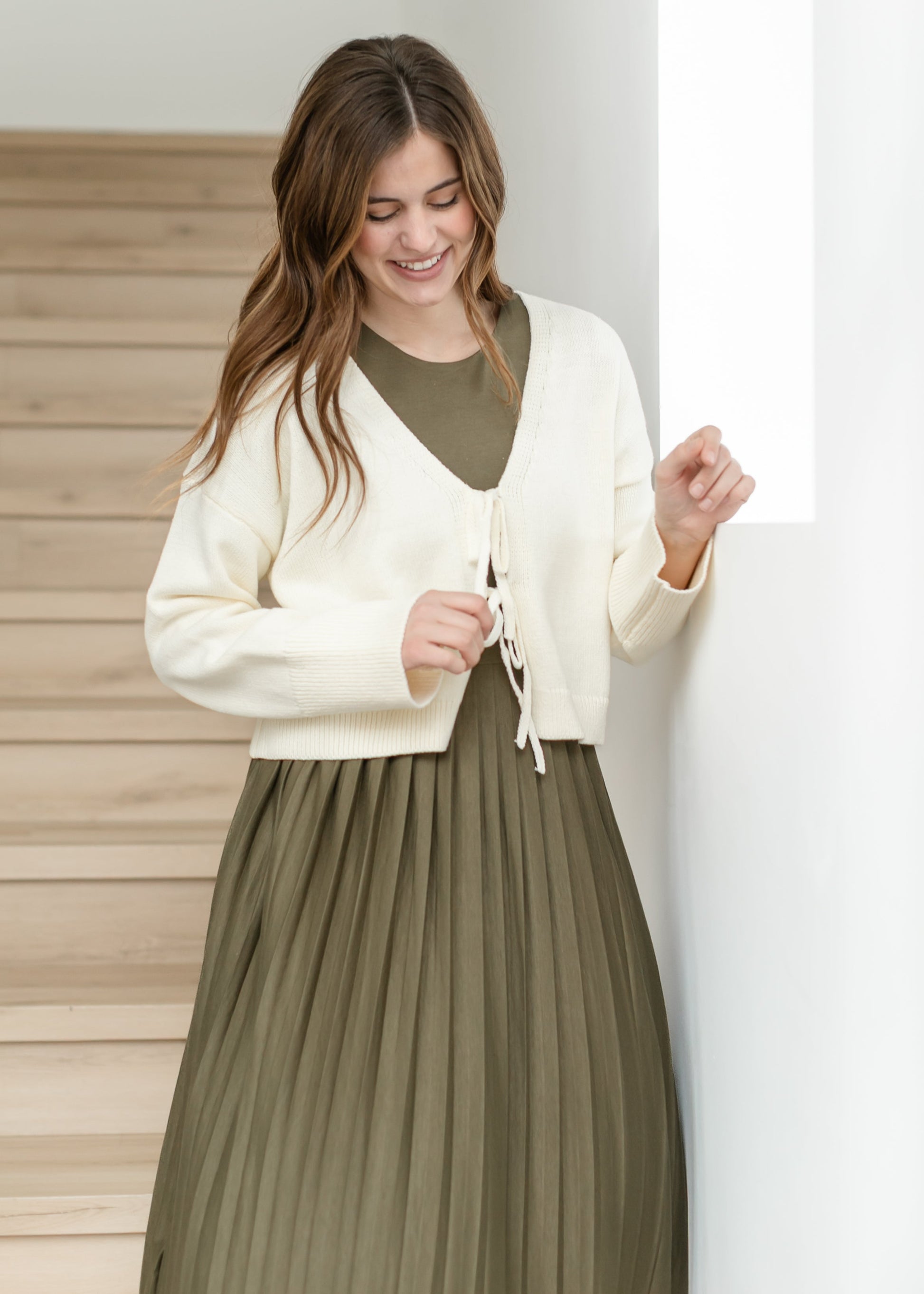 elan Tie Front Cardigan FF Layering Essentials