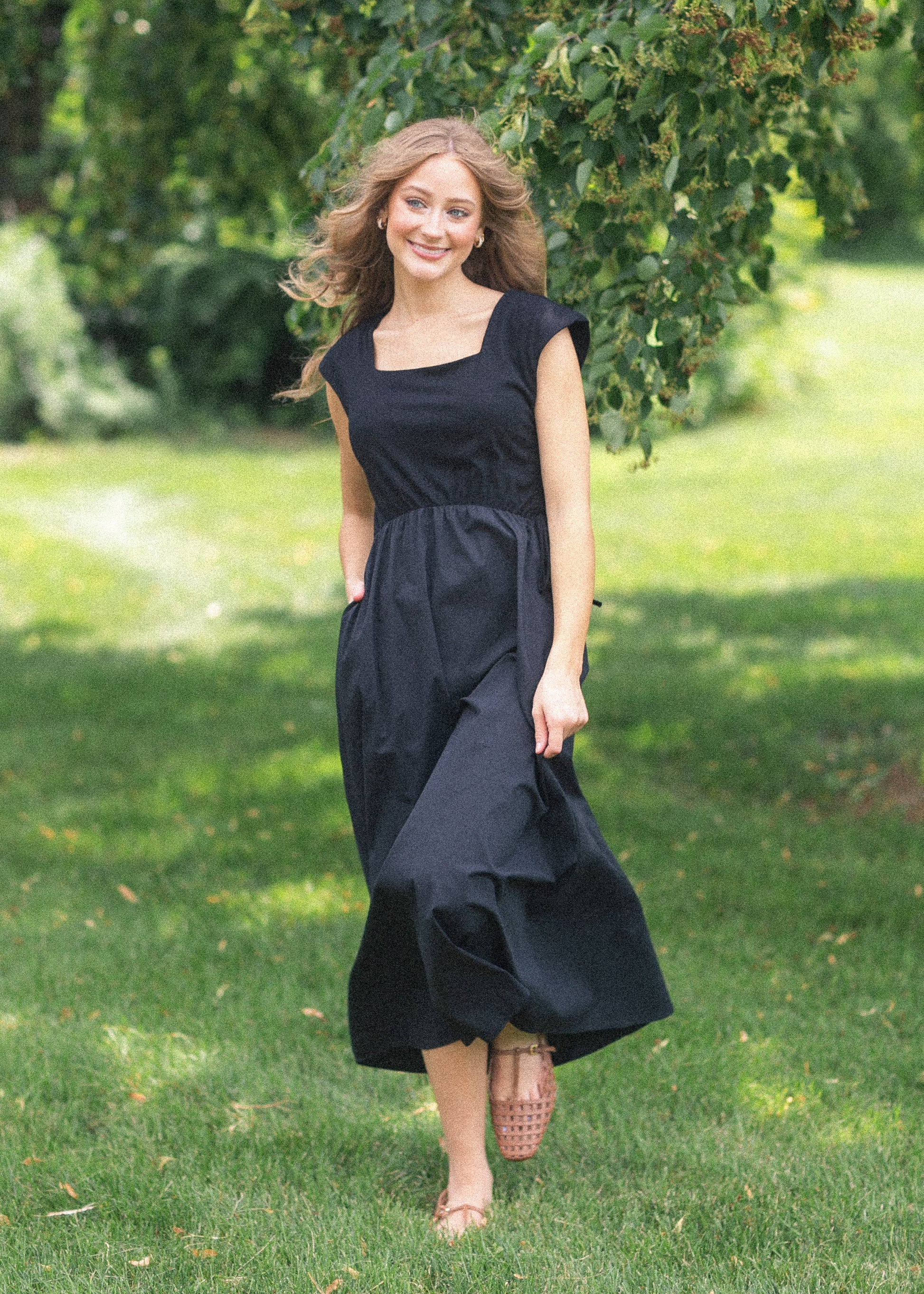 Eleanor Black A-line Maxi Dress Inherit Co. Eleanor Black A-line Maxi Dress Inherit Co.