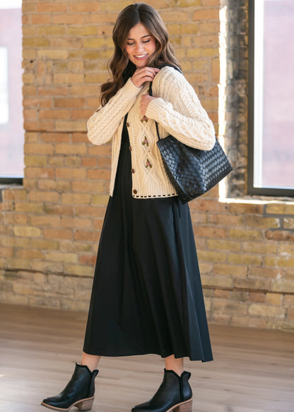 Eleanor Black A-line Maxi Dress IC Dresses