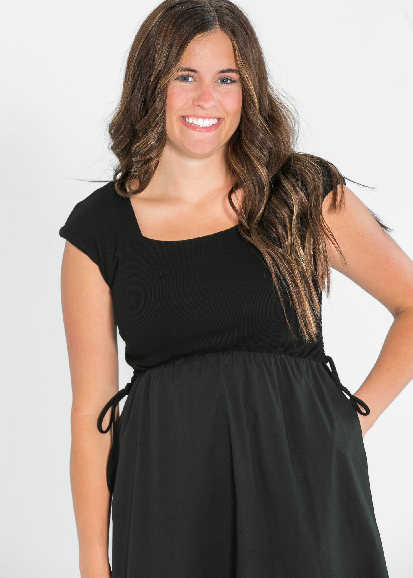 Eleanor Wide Strap A-line Maxi Dress IC Dresses