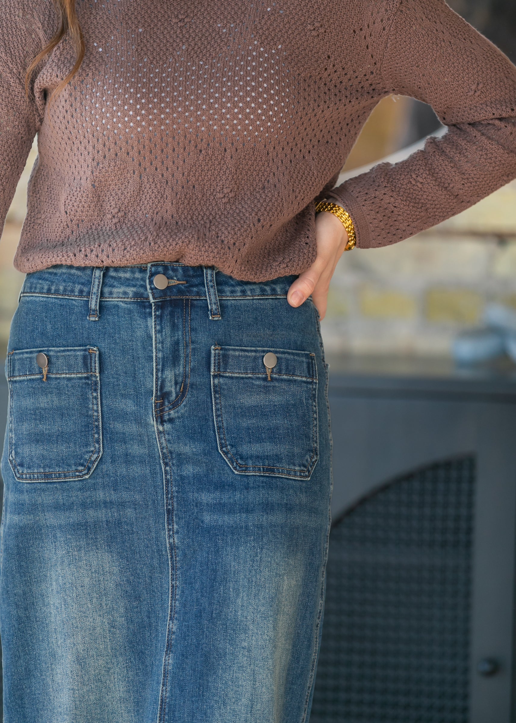 Elin Front Pocket Maxi Skirt IC Skirts