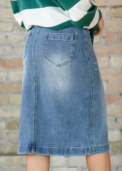 Elin Front Pocket Midi Skirt IC Skirts