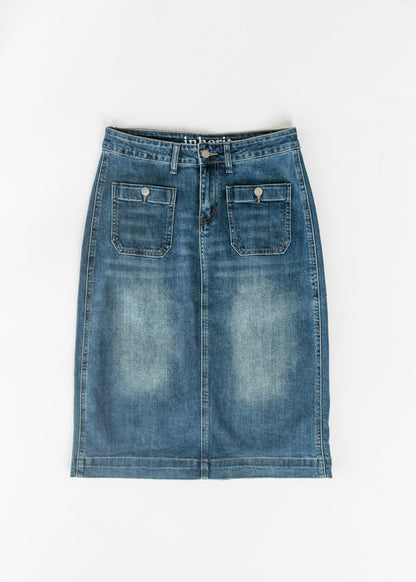 Elin Front Pocket Midi Skirt IC Skirts