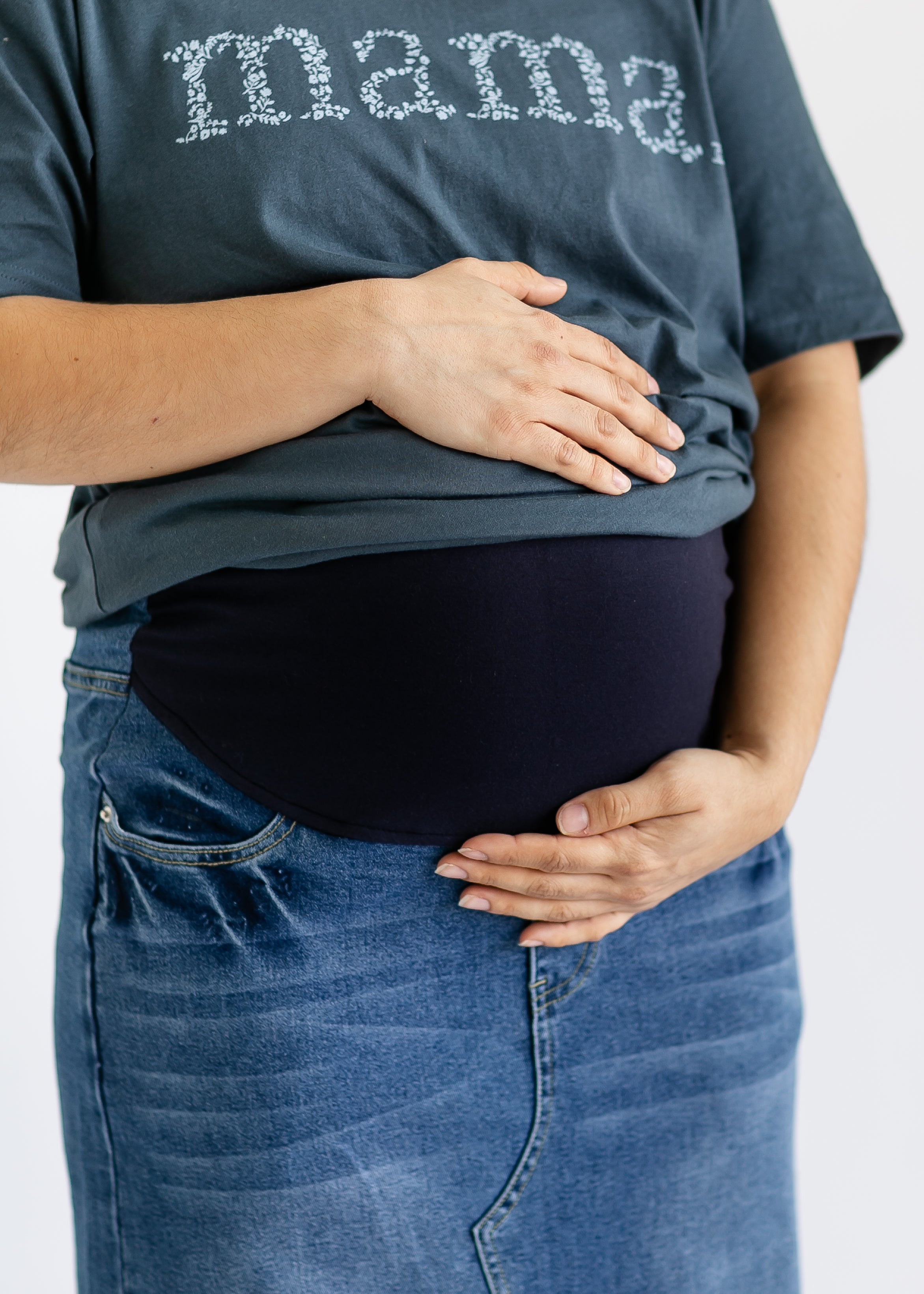 Elise Maternity Maxi Denim Skirt FINAL SALE – Inherit