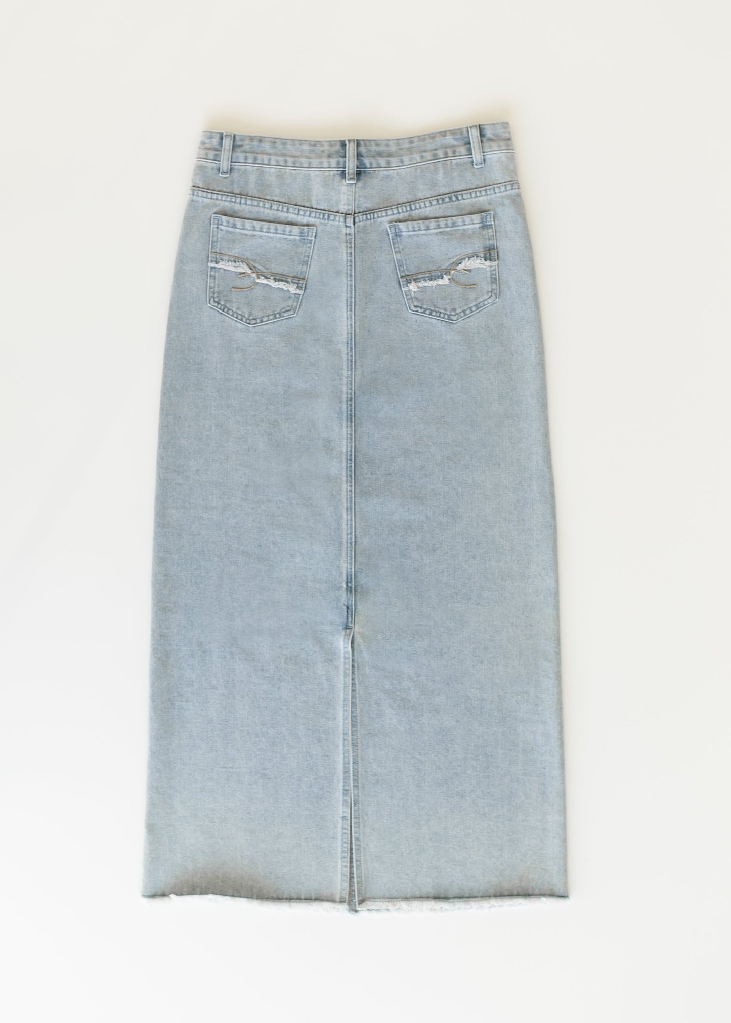 Elisha Light Wash Long Denim Skirt IC Skirts